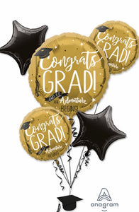 Congrats Grad Black and Gold Bouquet