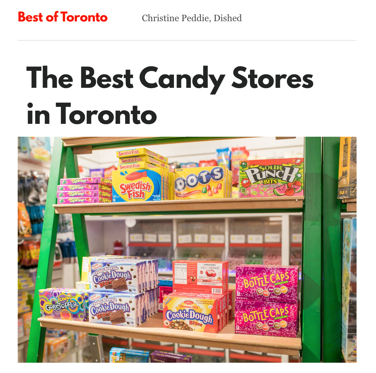 Recognized by BlogTO as One of Toronto’s Best Candy Stores
