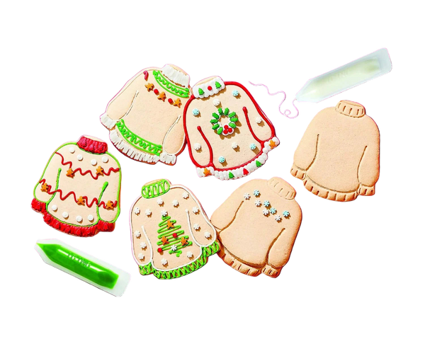 X-MAS UGLY SWEATER COOKIE DECORATING KIT (8 COOKIES)