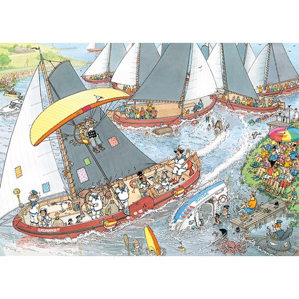 2 - in - 1 Puzzle: Cheese Market & Sailboat Race - Sweet Thrills