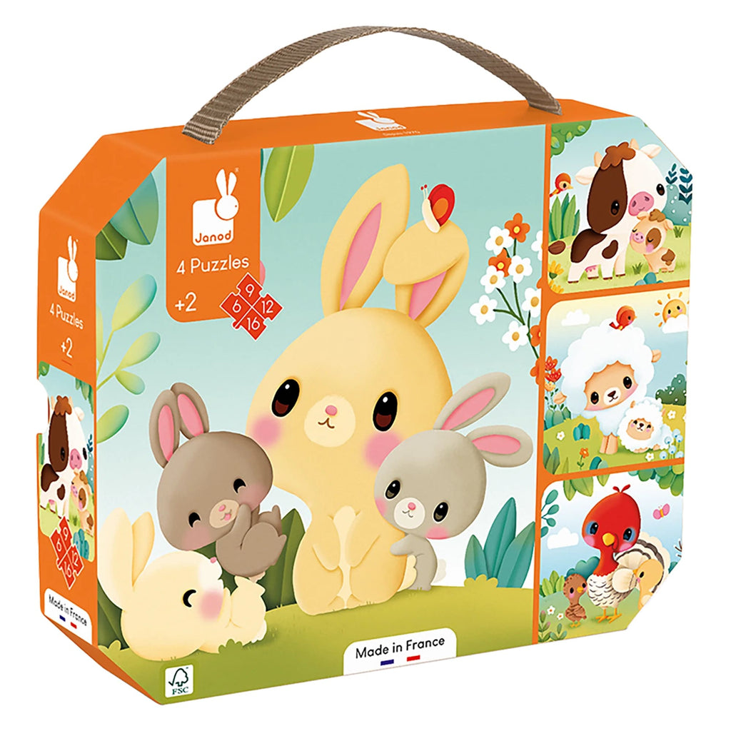 4 - in - 1 Farm Animal Puzzle Set - Sweet Thrills