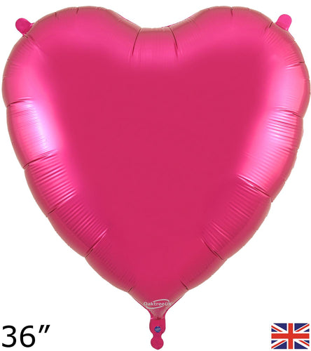 FUCHSIA HEART BALLOON 36''
