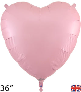 MATTE BABY PINK HEART BALLOON 36''