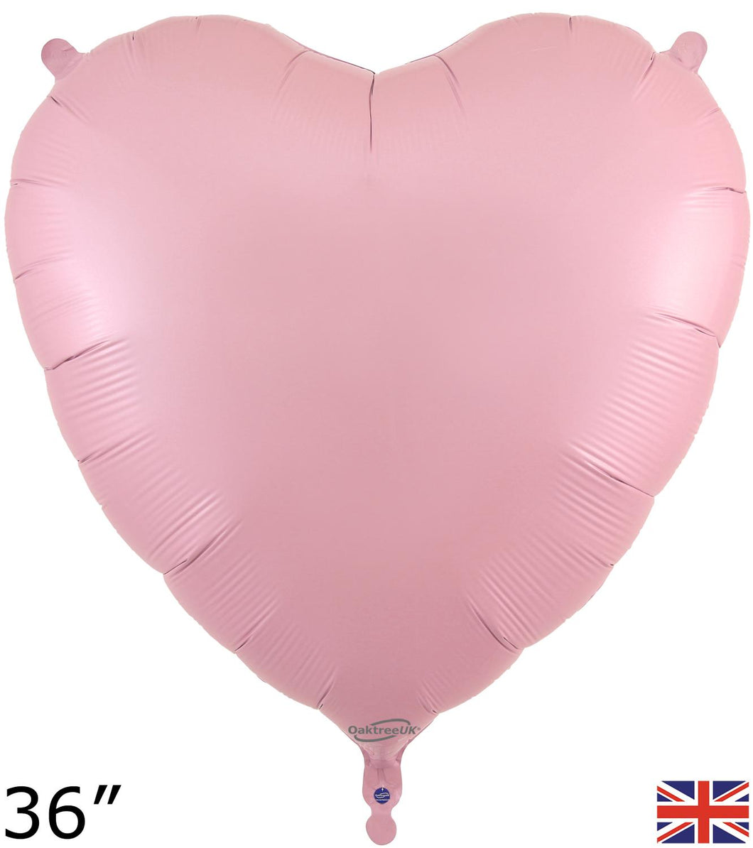 MATTE BABY PINK HEART BALLOON 36''