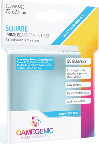 SQUARE BOARD GAME SLEEVES - PACK OF 50 (73 x 73 mm)