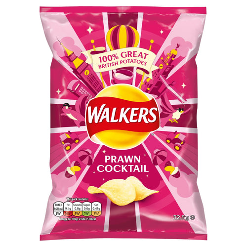 WALKERS CRISPS PRAWN COCKTAIL