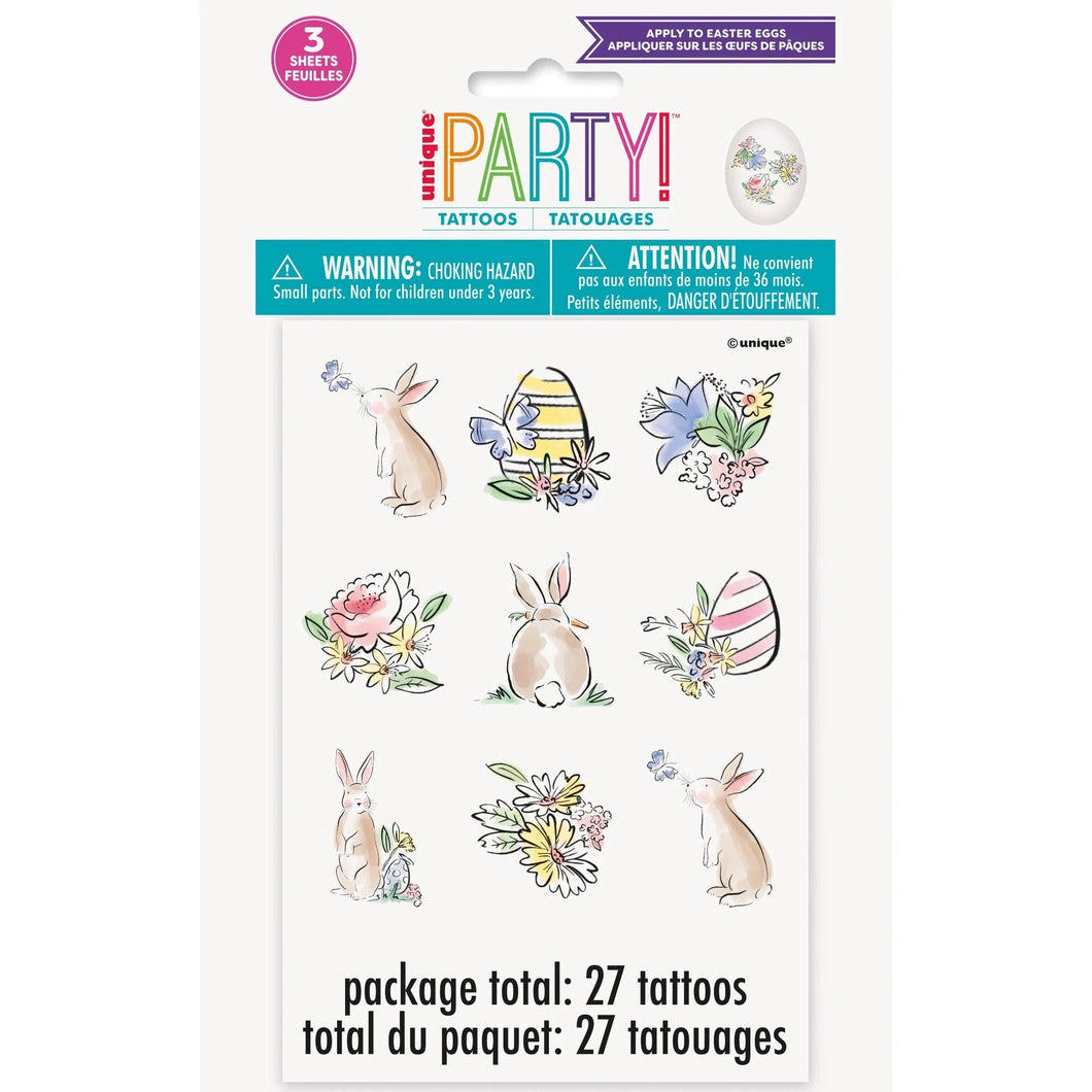 EASTER EGG DECORATING TATTOOS 27 COUNT