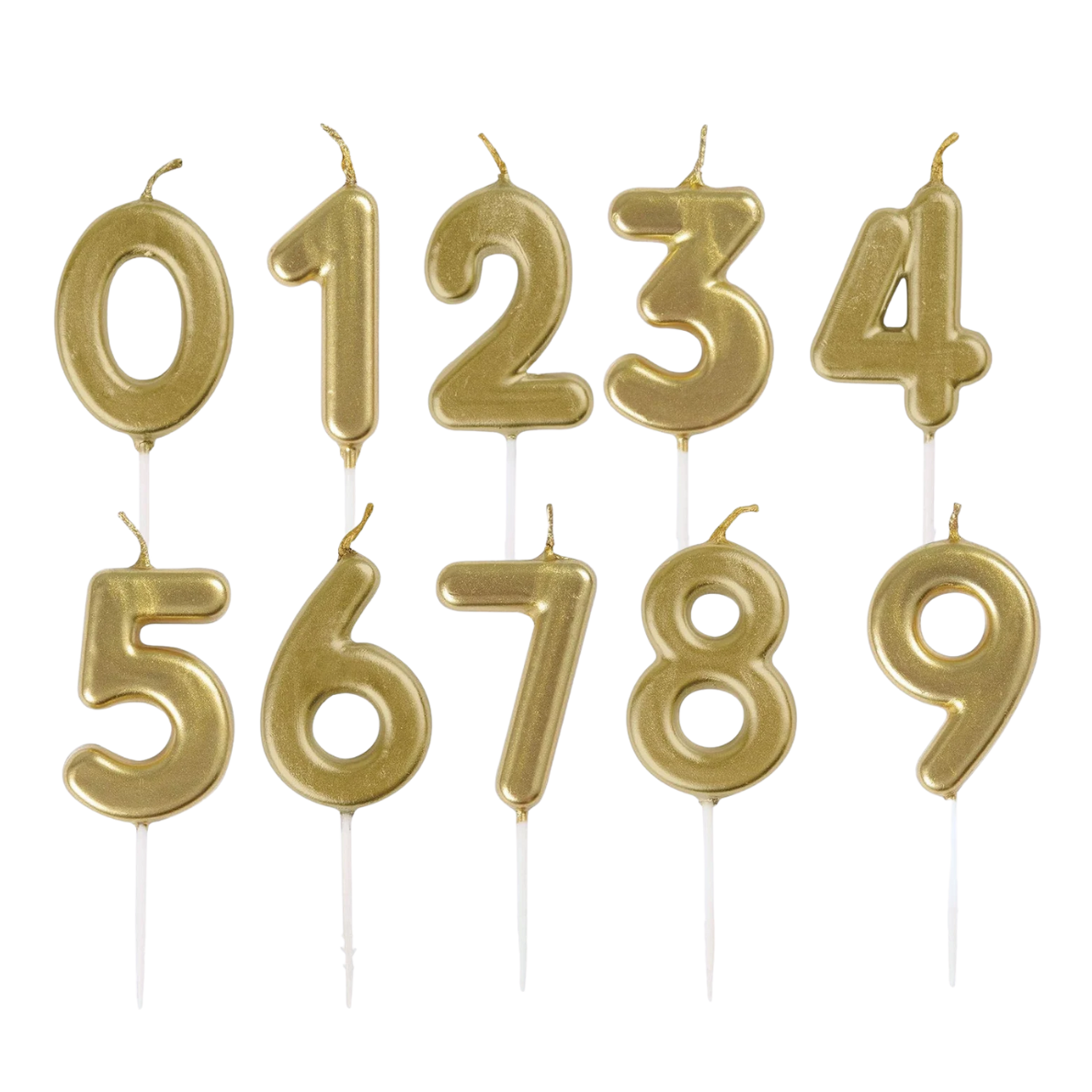 MINI GOLD NUMBER CANDLES