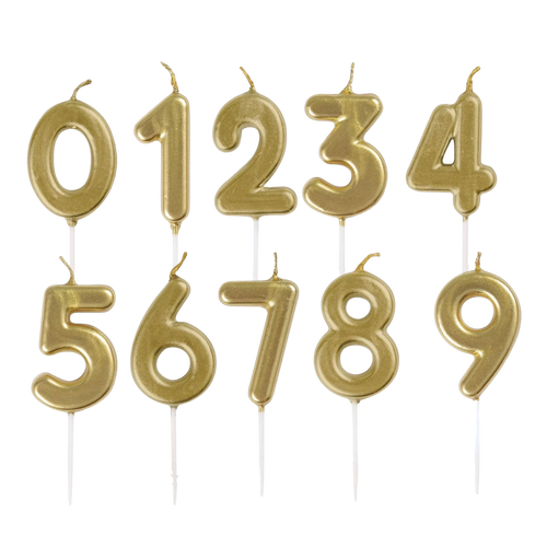 MINI GOLD NUMBER CANDLES