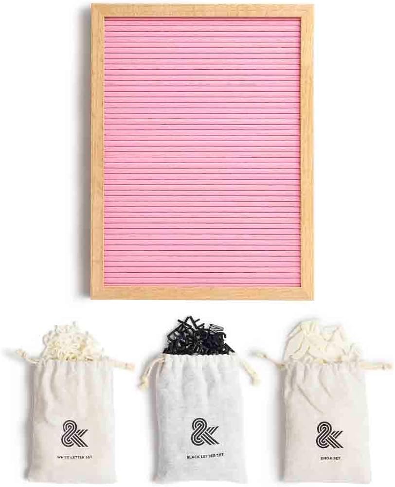 Amped & Co Medium Pink Felt Letter Board - Sweet Thrills