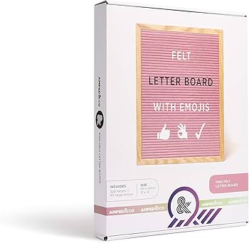 Amped & Co Medium Pink Felt Letter Board - Sweet Thrills