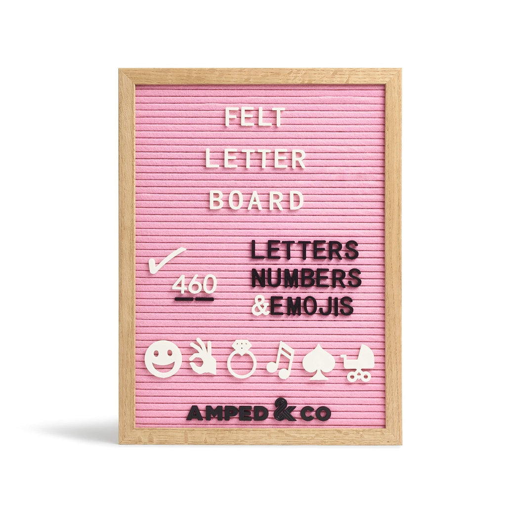 Amped & Co Medium Pink Felt Letter Board - Sweet Thrills