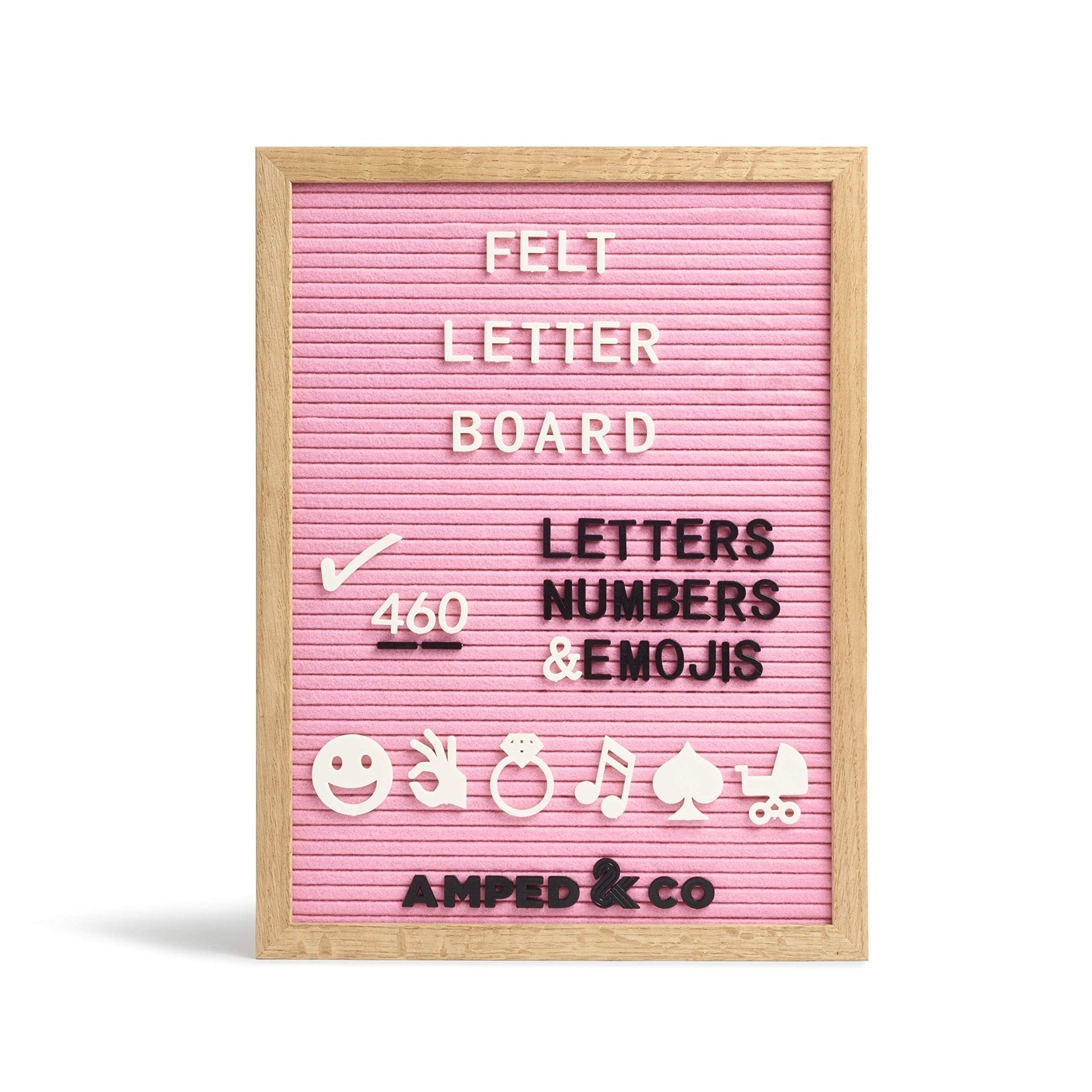 Amped & Co Medium Pink Felt Letter Board - Sweet Thrills