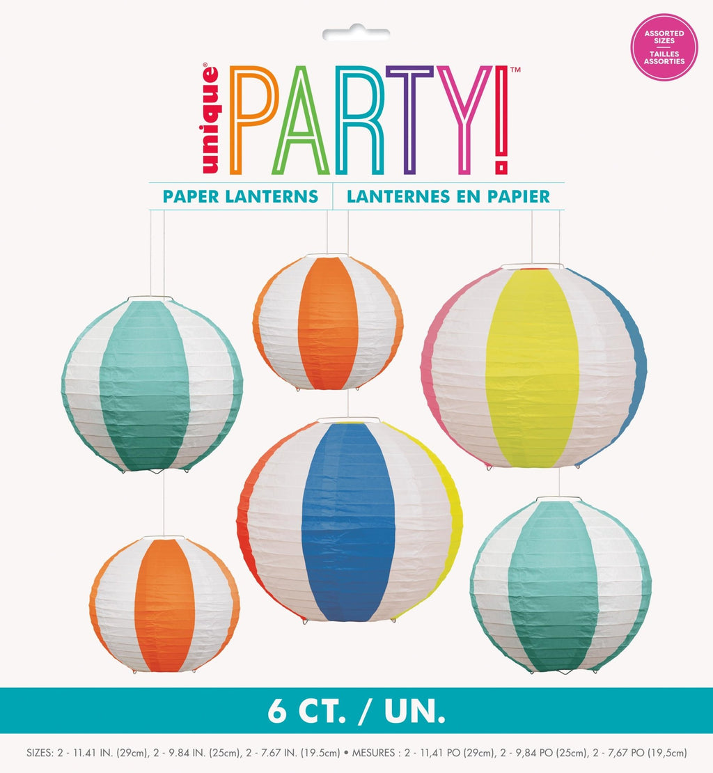 Beach Ball Paper Lanterns Decoration Kit - Sweet Thrills