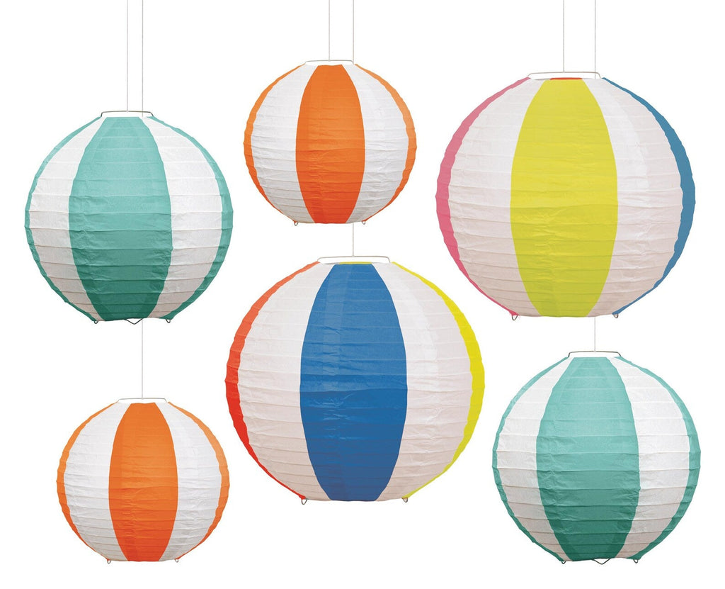 Beach Ball Paper Lanterns Decoration Kit - Sweet Thrills