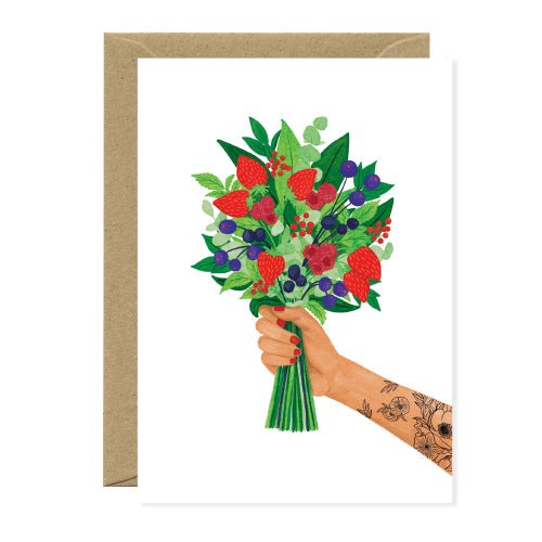 Berries Bouquet Greeting Card - Sweet Thrills