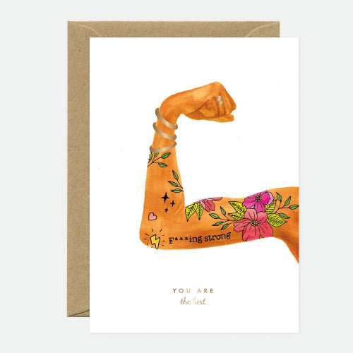 Best Woman Gold Greeting Card - Sweet Thrills