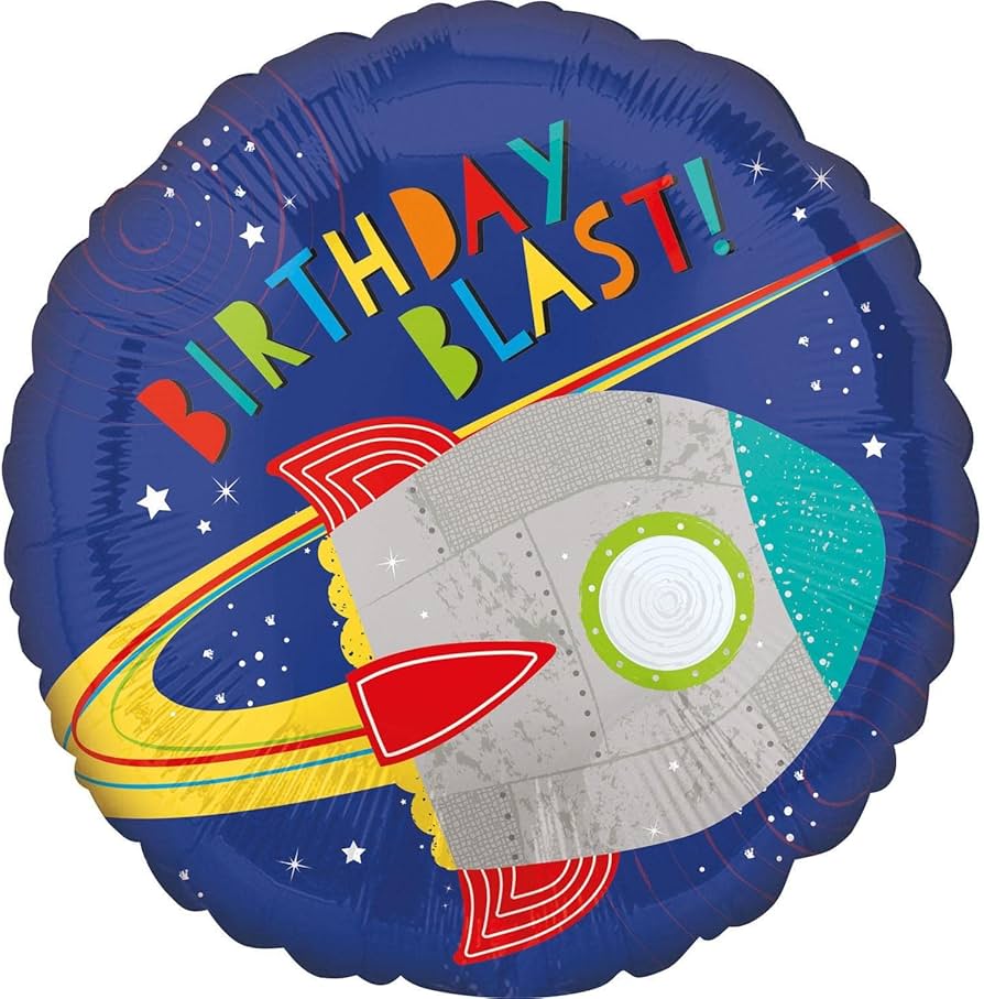 BIRTHDAY BLAST OFF 18" BALLOON - Sweet Thrills