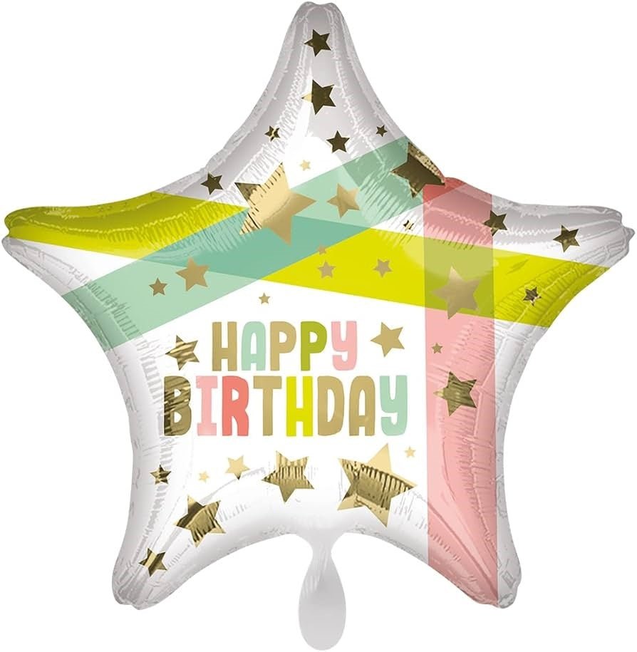 BIRTHDAY PASTEL STAR 18" BALLOON - Sweet Thrills