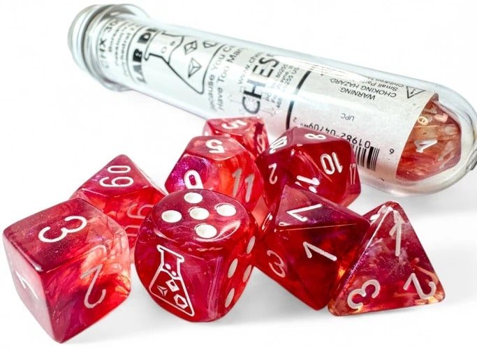 Borealis Lab Dice Set: Passion - White - Sweet Thrills