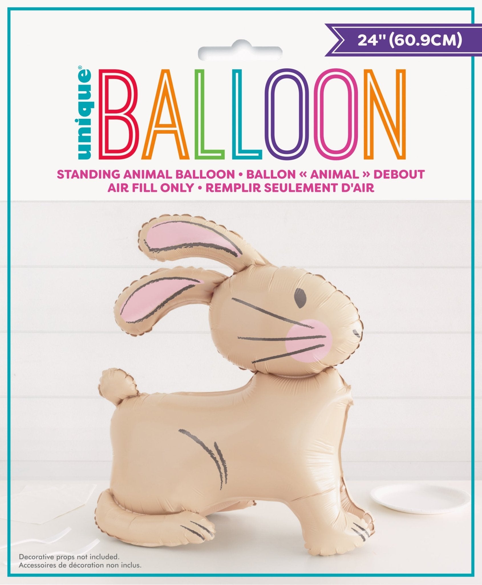 BUNNY 24" AIR - FILLED STANDING FOIL BALLOON - Sweet Thrills