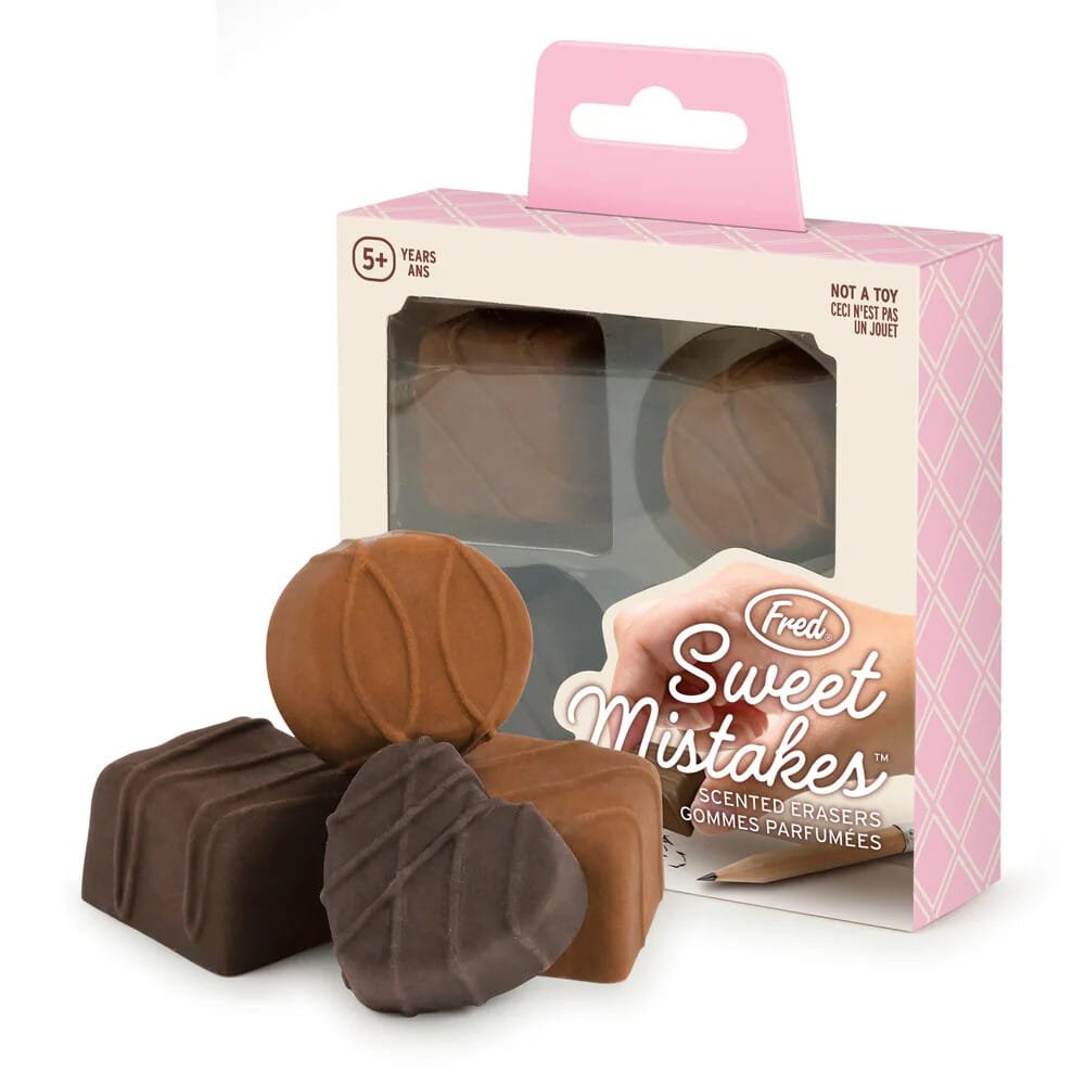 Chocolate Scented Erasers - Box of 4 - Sweet Thrills