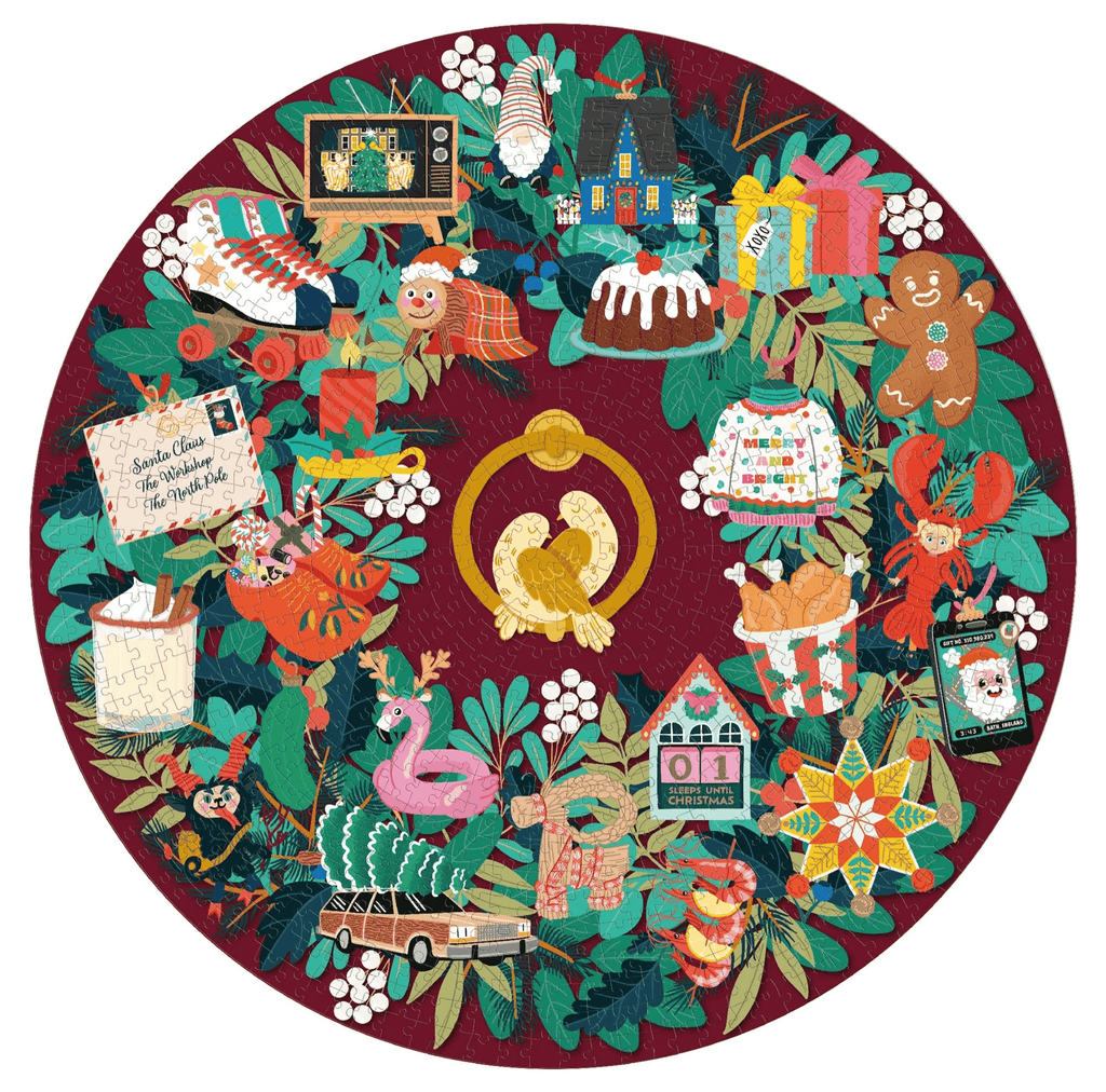 Christmas Countdown 1000 - piece Circle Jigsaw Puzzle - Sweet Thrills