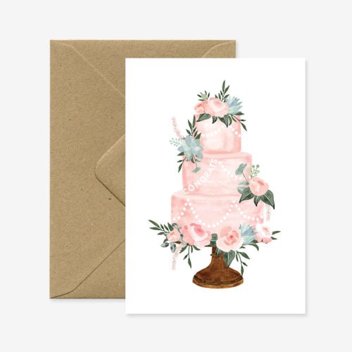 Congrats Wedding Cake Card - Sweet Thrills