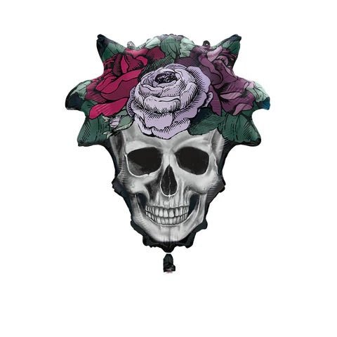 Floral Skull Foil Balloon 21" Supershape - Sweet Thrills