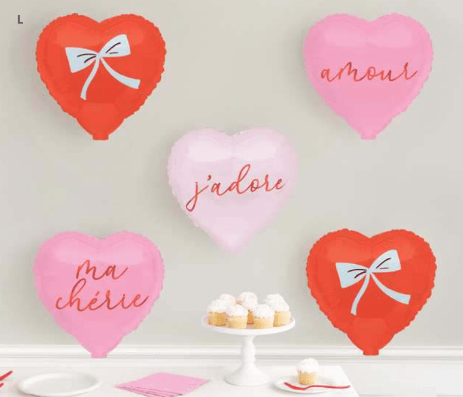 FOIL HEART BALLOONS AIR - FILLED VALENTINE'S DECOR KIT - Sweet Thrills
