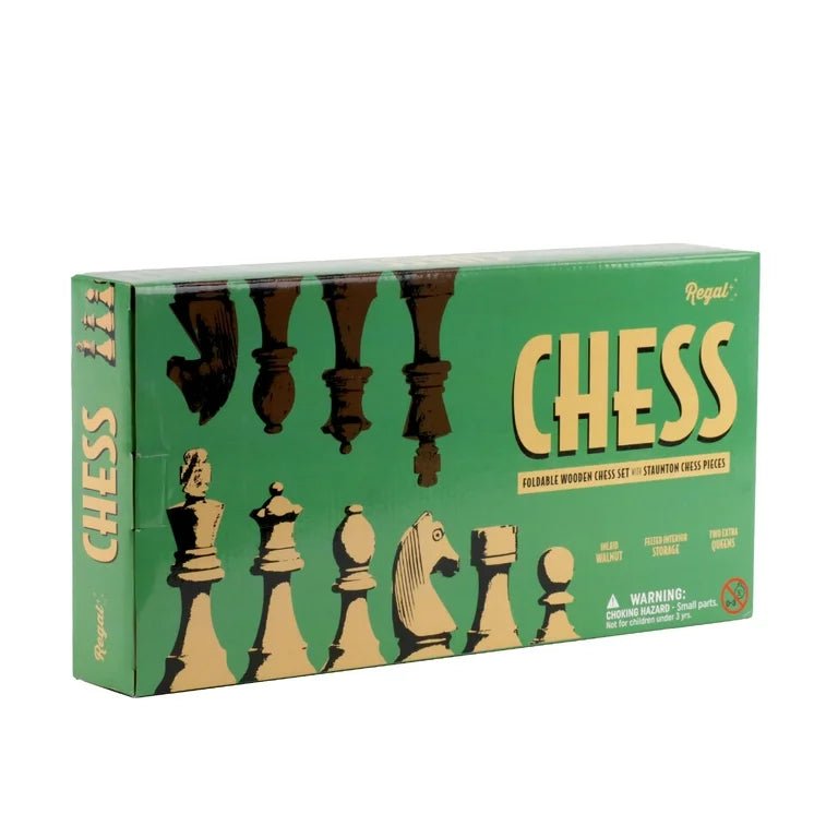 FOLDABLE WOODEN CHESS SET 15'' - Sweet Thrills