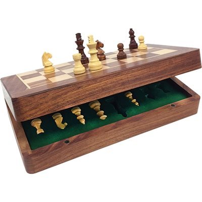 Folding Wooden Chess Set 18cm - Sweet Thrills