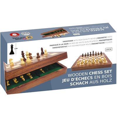 Folding Wooden Chess Set 18cm - Sweet Thrills