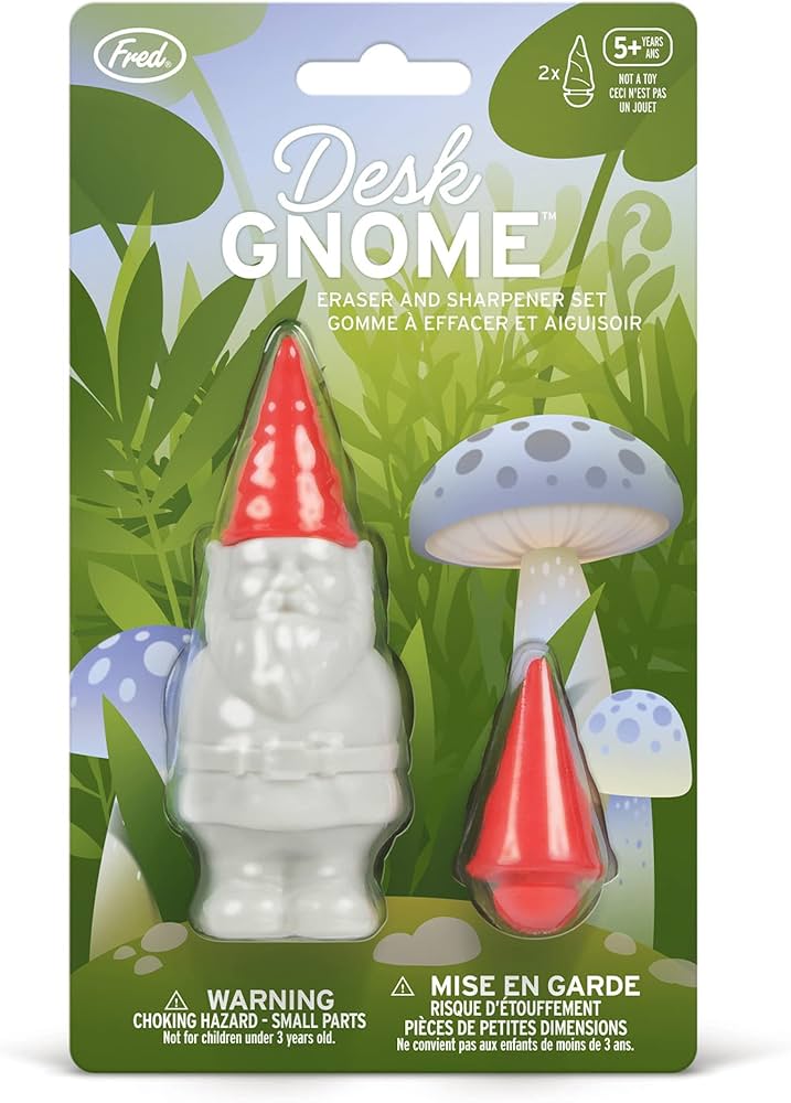 Gnome Pencil Sharpener & Eraser - Sweet Thrills