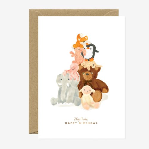 Gold Happy Birthday Doudou Card - Sweet Thrills