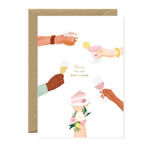 Gold Newlyweds Cheers Card - Sweet Thrills