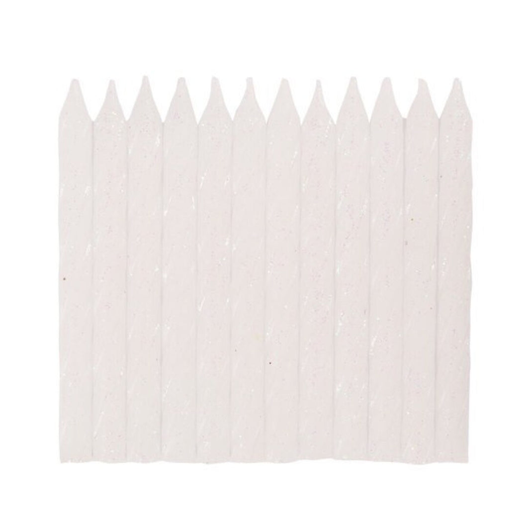 IRIDESCENT GLITTER SPIRAL CANDLES 24PK