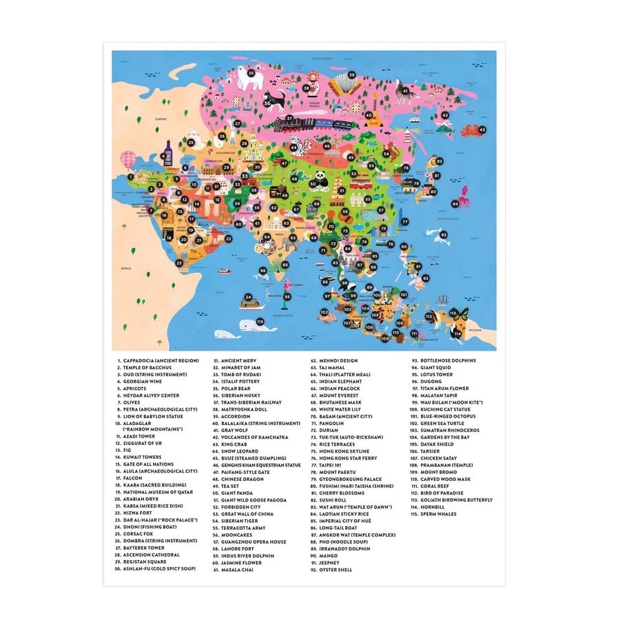 Map of Asia 70pc Puzzle - Sweet Thrills