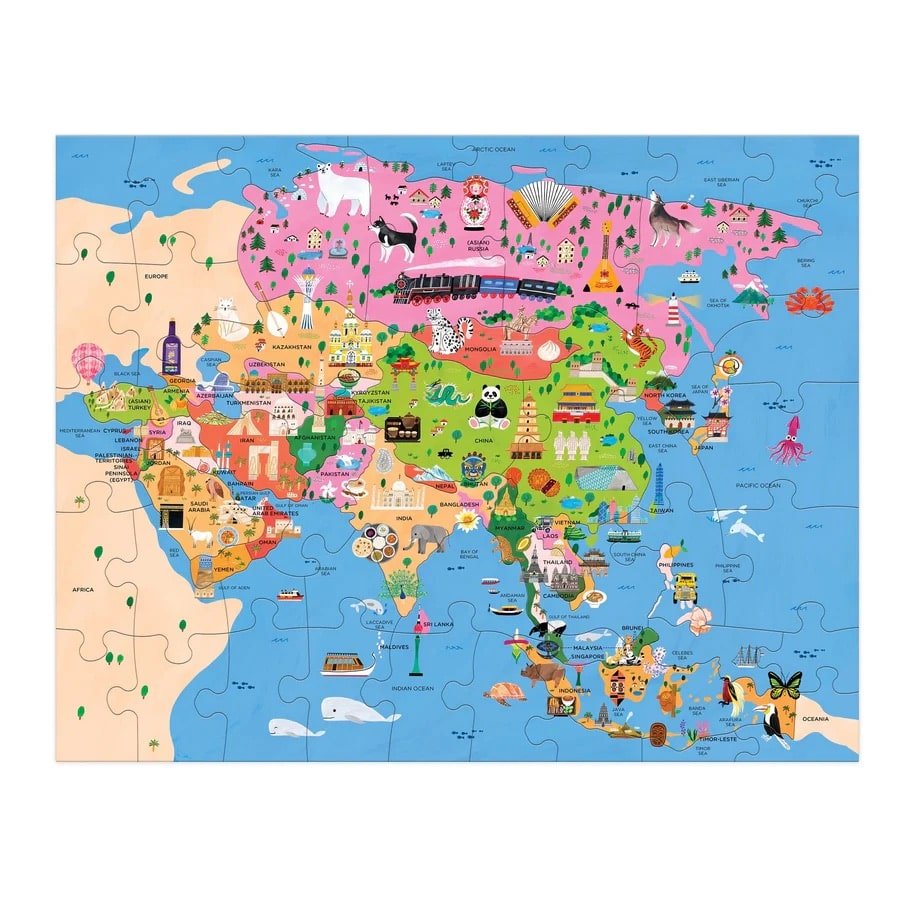 Map of Asia 70pc Puzzle - Sweet Thrills