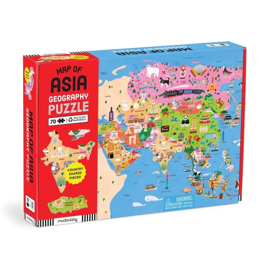 Map of Asia 70pc Puzzle - Sweet Thrills