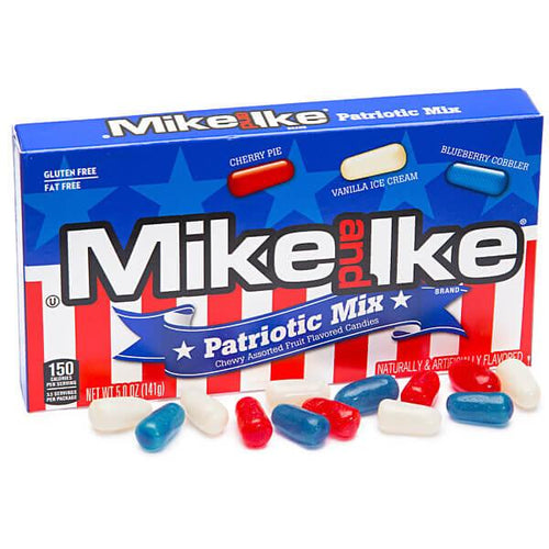 MIKE AND IKE RED WHITE AND BLUE