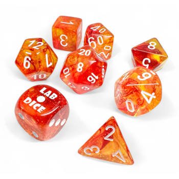 Nebula Lab Dice Set: Molten - White - Sweet Thrills