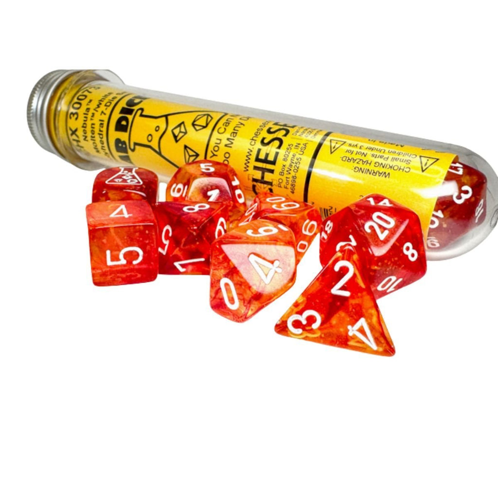 Nebula Lab Dice Set: Molten - White - Sweet Thrills