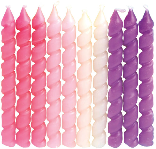 Pink & Purple Spiral Birthday Candles (10 Pack) – 3