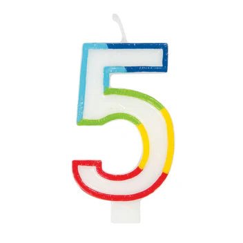 RAINBOW 5 BIRTHDAY CANDLE - Sweet Thrills