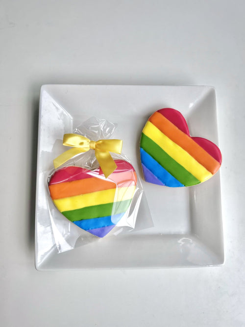 Rainbow Pride Heart Cookie - Sweet Thrills