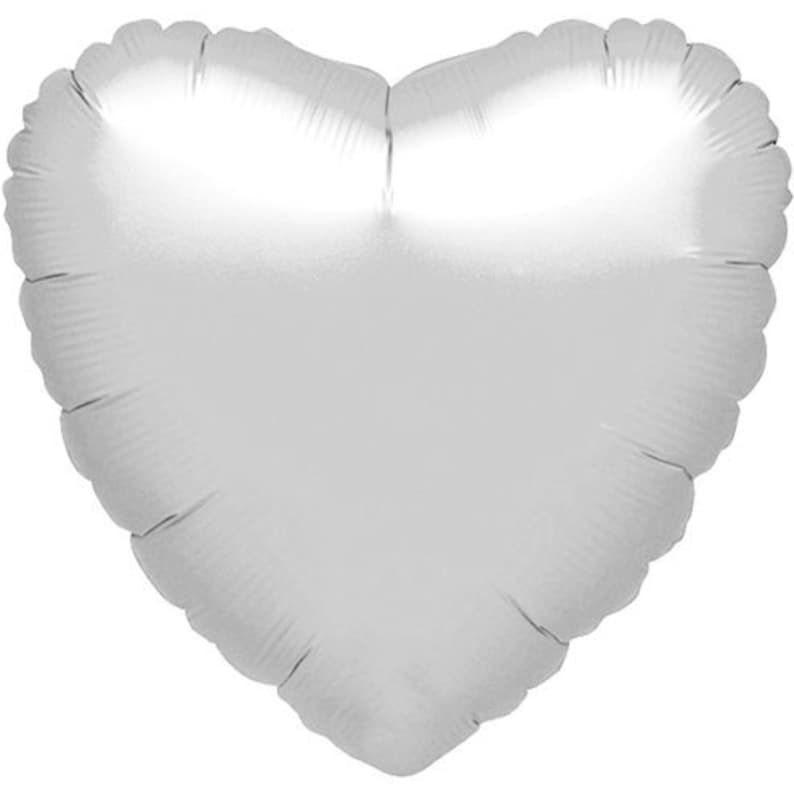 Sugargirlee - Platinum Silver Kiss Candy Heart Balloon 17'' - Sweet Thrills