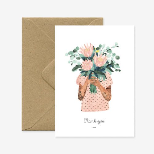 Tattoo Girl Thank You Card - Sweet Thrills