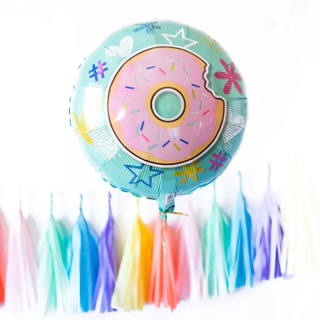 TEAL DONUT 18" FOIL BALLOON - Sweet Thrills