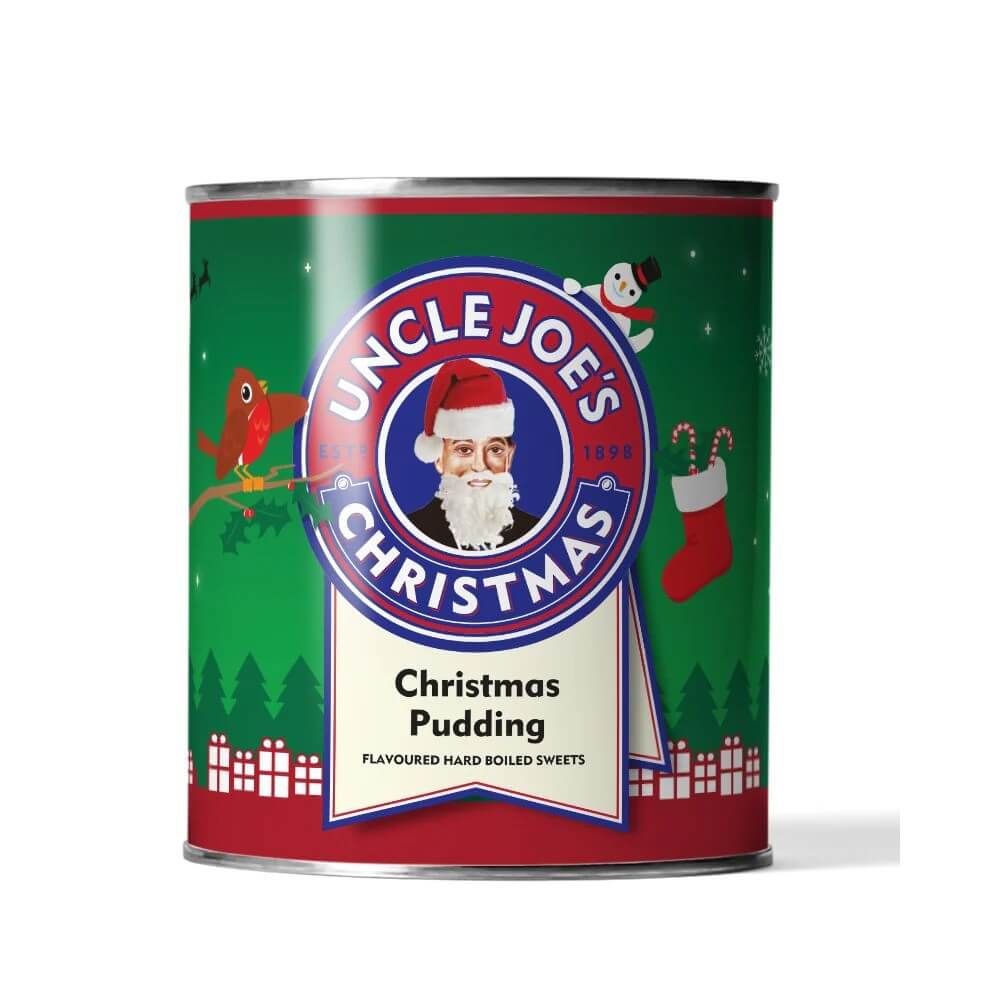 Uncle Joe Hard Sweets Christmas Pudding Flavour Tin 120g - Sweet Thrills